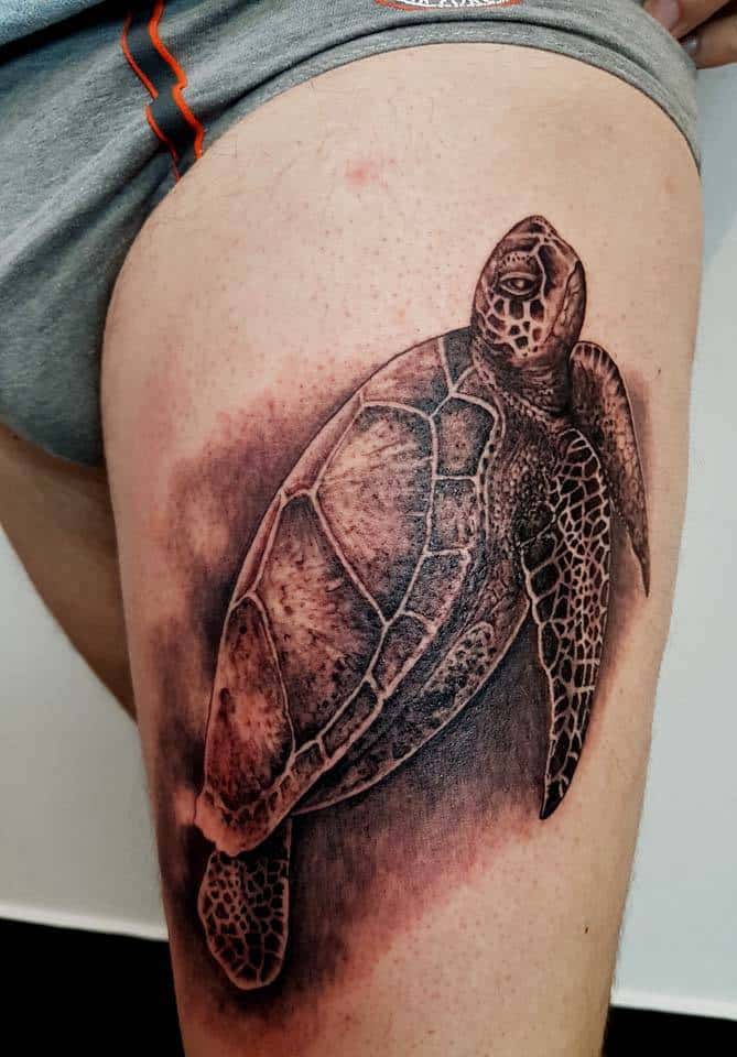 Tatouage d'une tortue